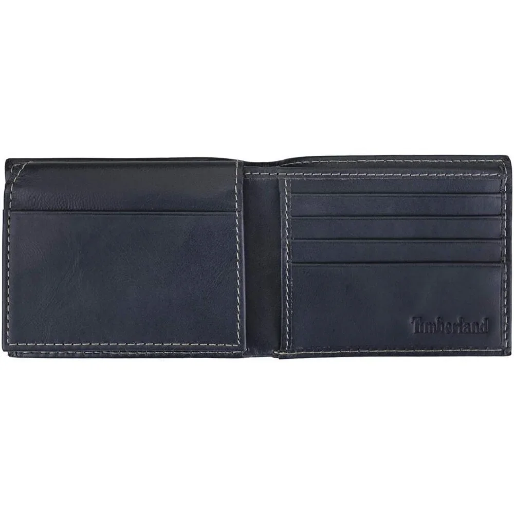 Men's Attached Flip Pocket Fashionable Brown Genuine Leather Wallet Design